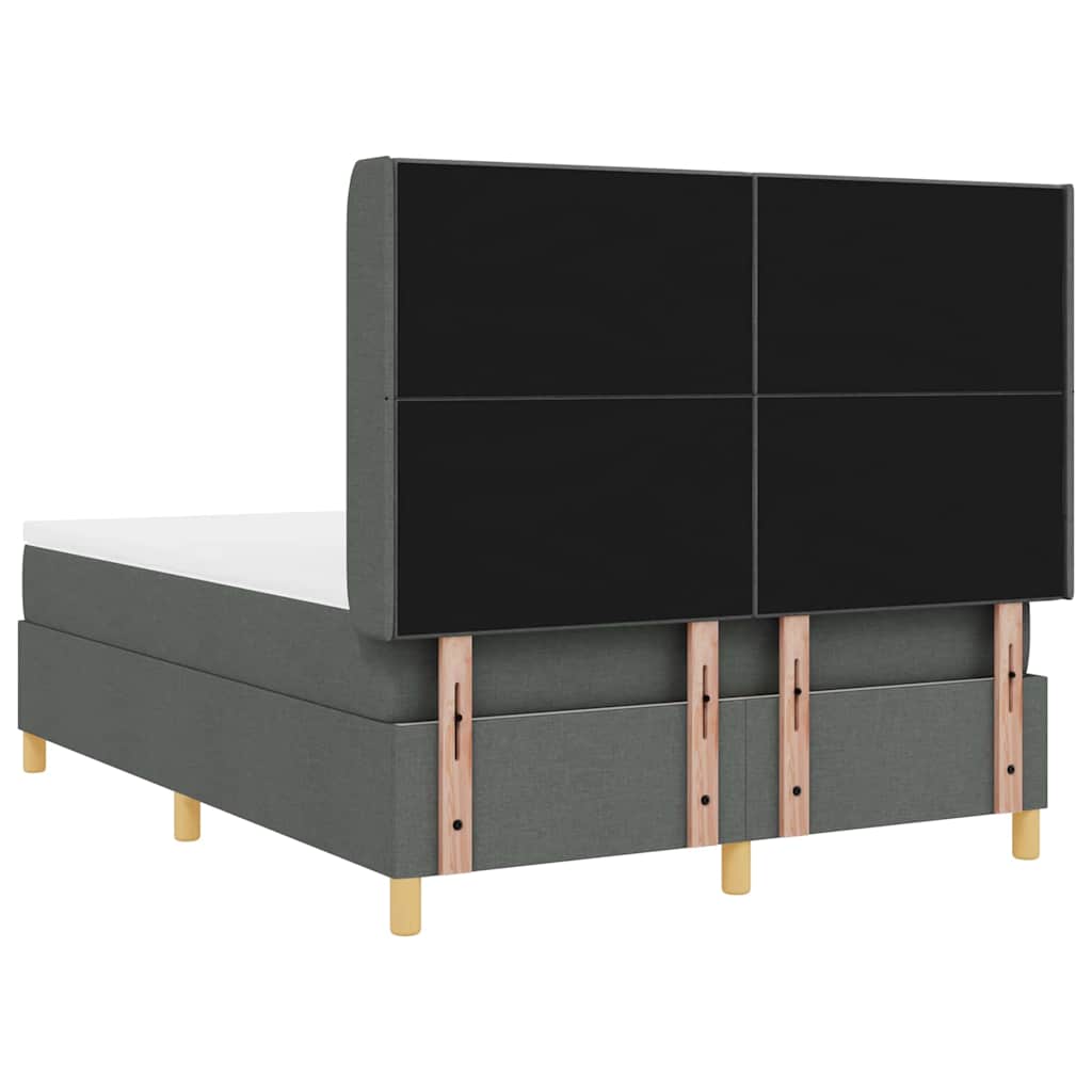 Letto a molle con strisce LED Grigio 160 x 200 cm Tessuto | homemem39