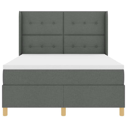 Letto a molle con strisce LED Grigio 160 x 200 cm Tessuto | homemem39