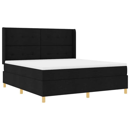 Letto a molle con strisce LED Nero 180 x 200 cm Tessuto | homemem39