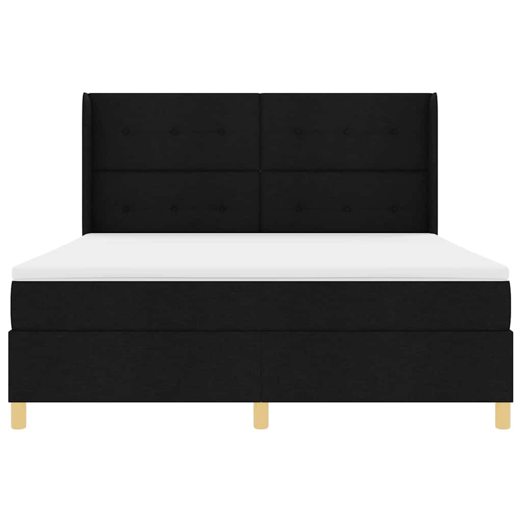 Letto a molle con strisce LED Nero 180 x 200 cm Tessuto | homemem39