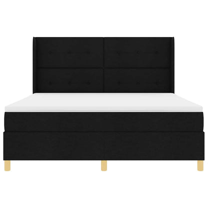 Letto a molle con strisce LED Nero 180 x 200 cm Tessuto | homemem39