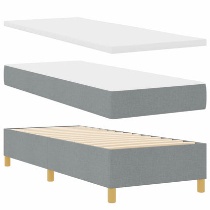 Letto a molle con strisce LED Grigio chiaro 80 x 200 cm Tessuto | homemem39