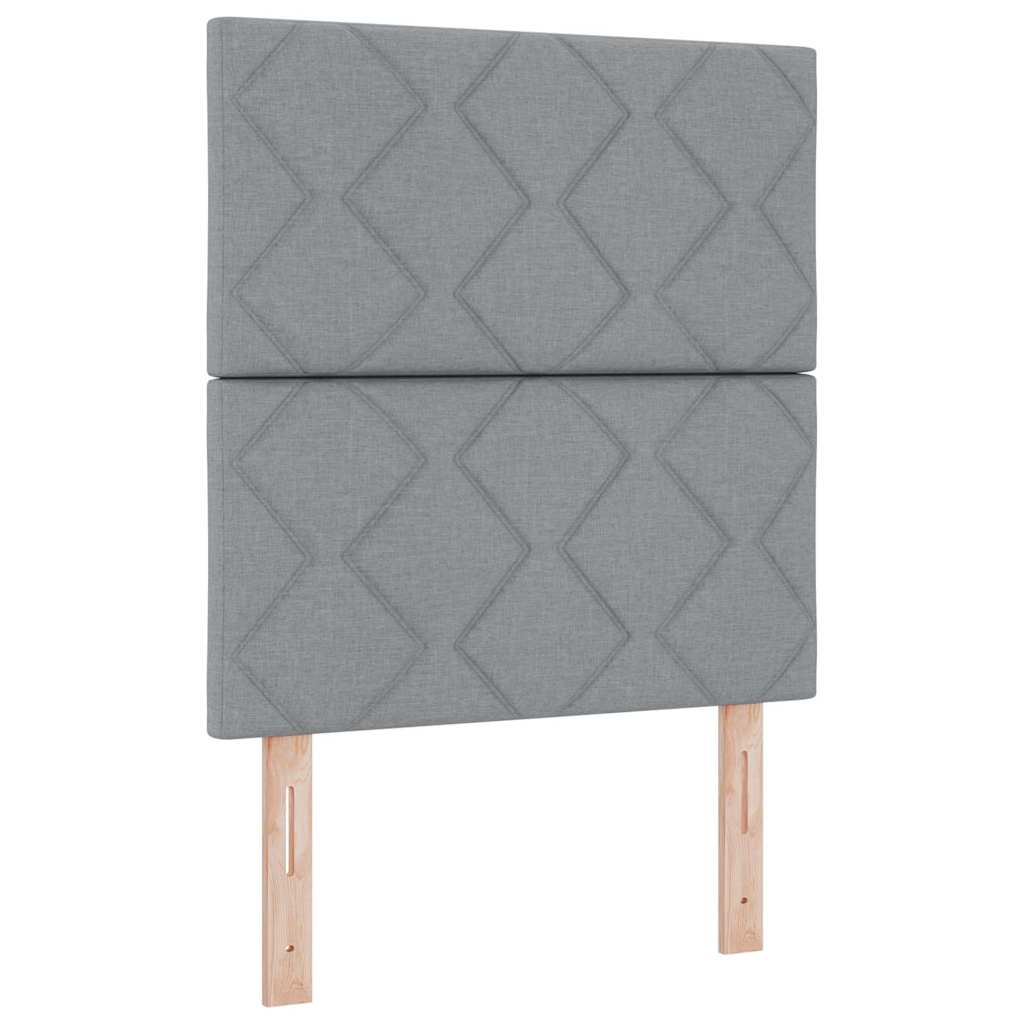Letto a molle con strisce LED Grigio chiaro 80 x 200 cm Tessuto | homemem39