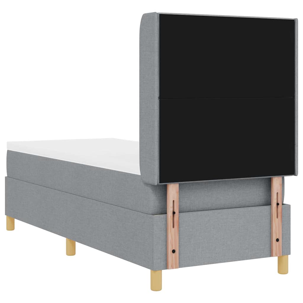 Letto a molle con strisce LED Grigio chiaro 80 x 200 cm Tessuto | homemem39