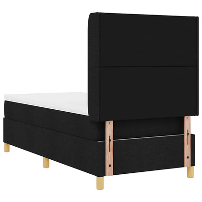 Letto a molle con strisce LED Nero 100 x 200 cm Tessuto | homemem39