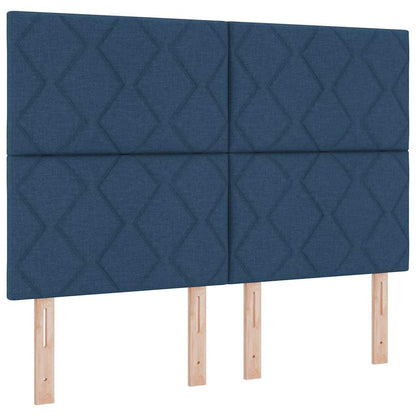 Letto a molle con strisce LED Blu 140 x 200 cm Tessuto | homemem39
