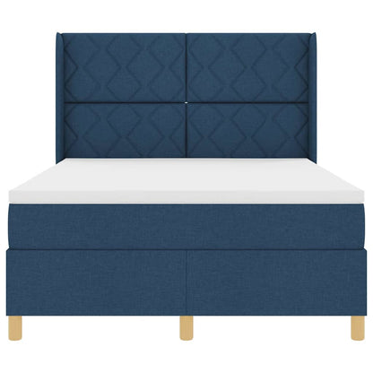 Letto a molle con strisce LED Blu 140 x 200 cm Tessuto | homemem39