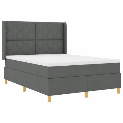 Letto a molle con strisce LED Grigio 160 x 200 cm Tessuto | homemem39
