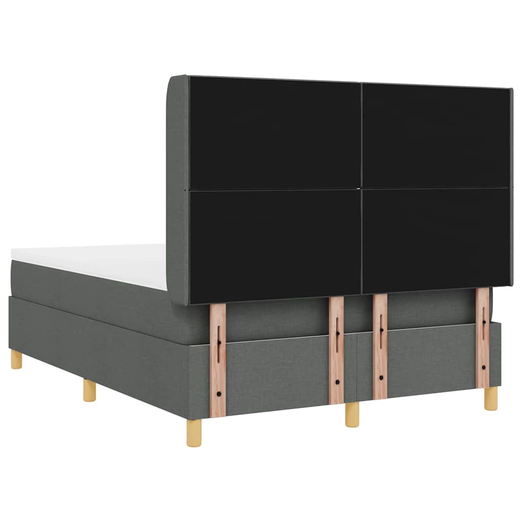 Letto a molle con strisce LED Grigio 160 x 200 cm Tessuto | homemem39