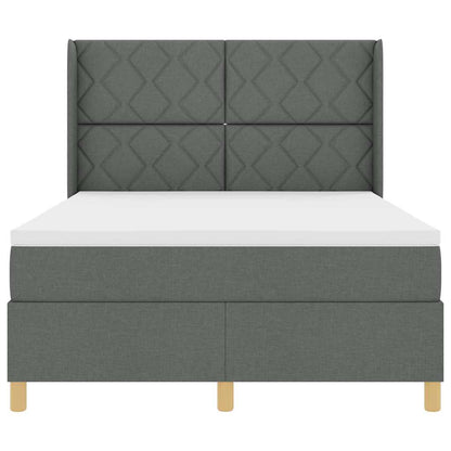 Letto a molle con strisce LED Grigio 160 x 200 cm Tessuto | homemem39