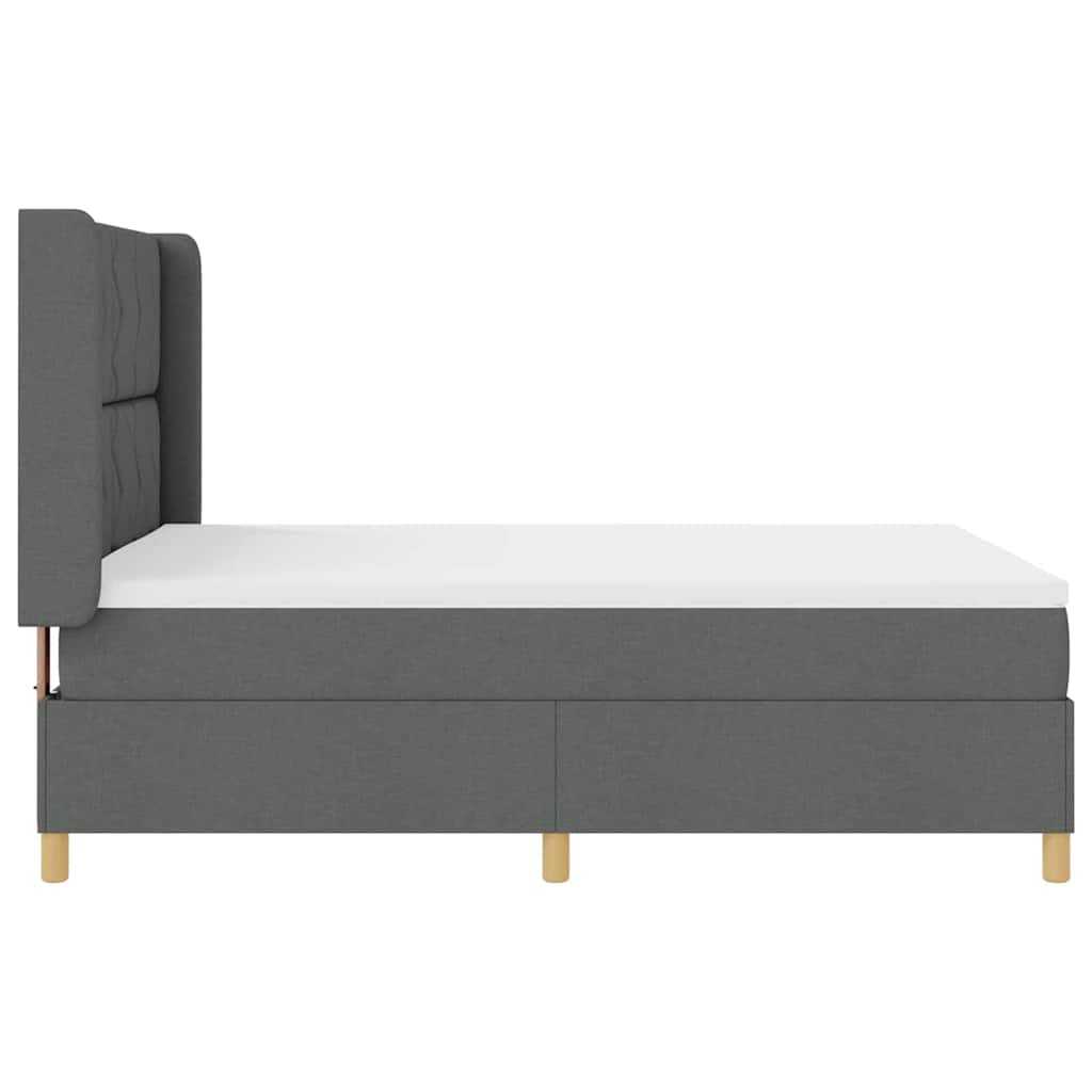 Letto a molle con strisce LED Grigio 160 x 200 cm Tessuto | homemem39