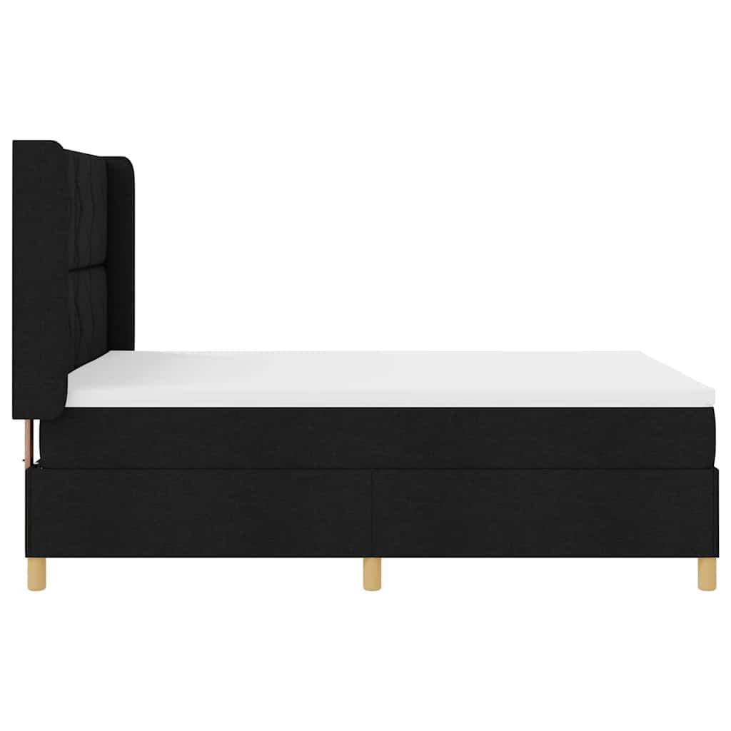 Letto a molle con strisce LED Nero 160 x 200 cm Tessuto | homemem39