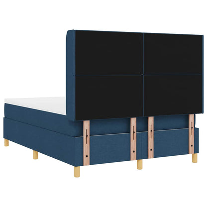 Letto a molle con strisce LED Blu 160 x 200 cm Tessuto | homemem39