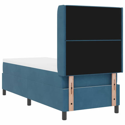 Letto a molle con materasso con led Blu 80 x 200 cm Velluto | homemem39