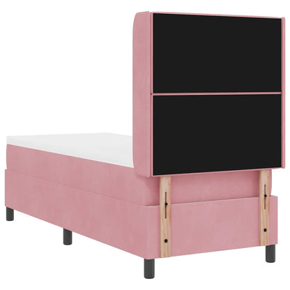 Letto a molle con materasso con led Rosa 80 x 200 cm Velluto | homemem39