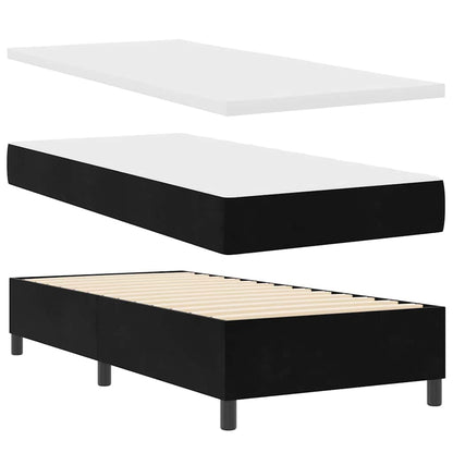Letto a molle con materasso con led Nero 90 x 200 cm Velluto | homemem39