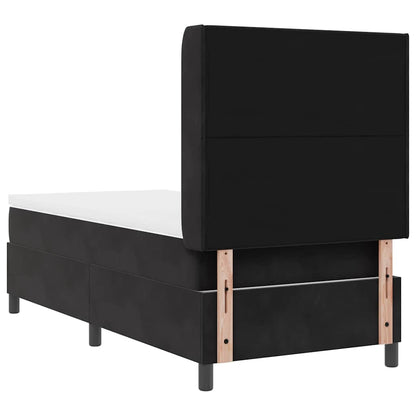 Letto a molle con strisce LED Nero 100 x 200 cm Velluto | homemem39
