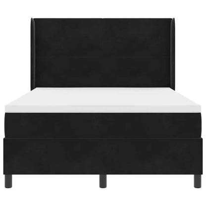 Letto a molle con strisce LED Nero 140 x 190 cm Velluto | homemem39