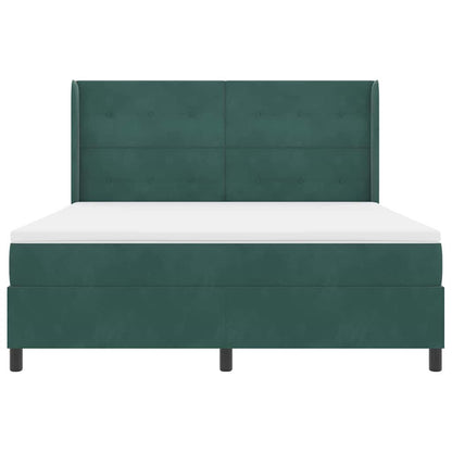 Letto a molle con strisce LED Verde Scuro 180 x 200 cm Velluto | homemem39