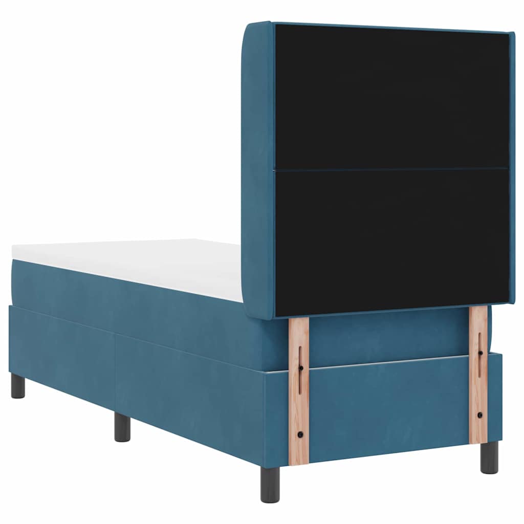 Letto a molle con strisce LED Blu 80 x 200 cm Velluto | homemem39