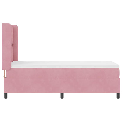 Letto a molle con strisce LED Rosa 80 x 200 cm Velluto | homemem39