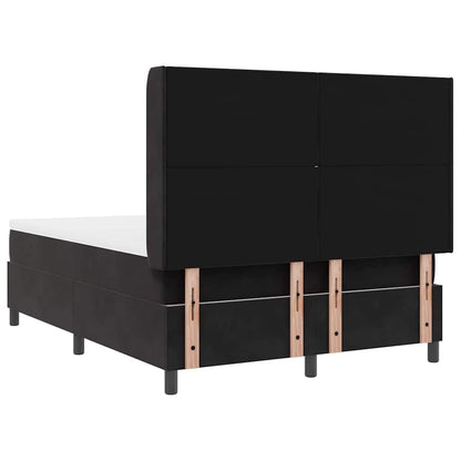 Letto a molle con strisce LED Nero 160 x 200 cm Velluto | homemem39