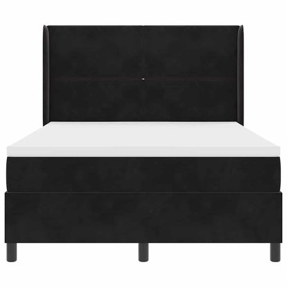 Letto a molle con strisce LED Nero 160 x 200 cm Velluto | homemem39