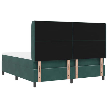 Letto a molle con strisce LED Verde Scuro 180 x 200 cm Velluto | homemem39