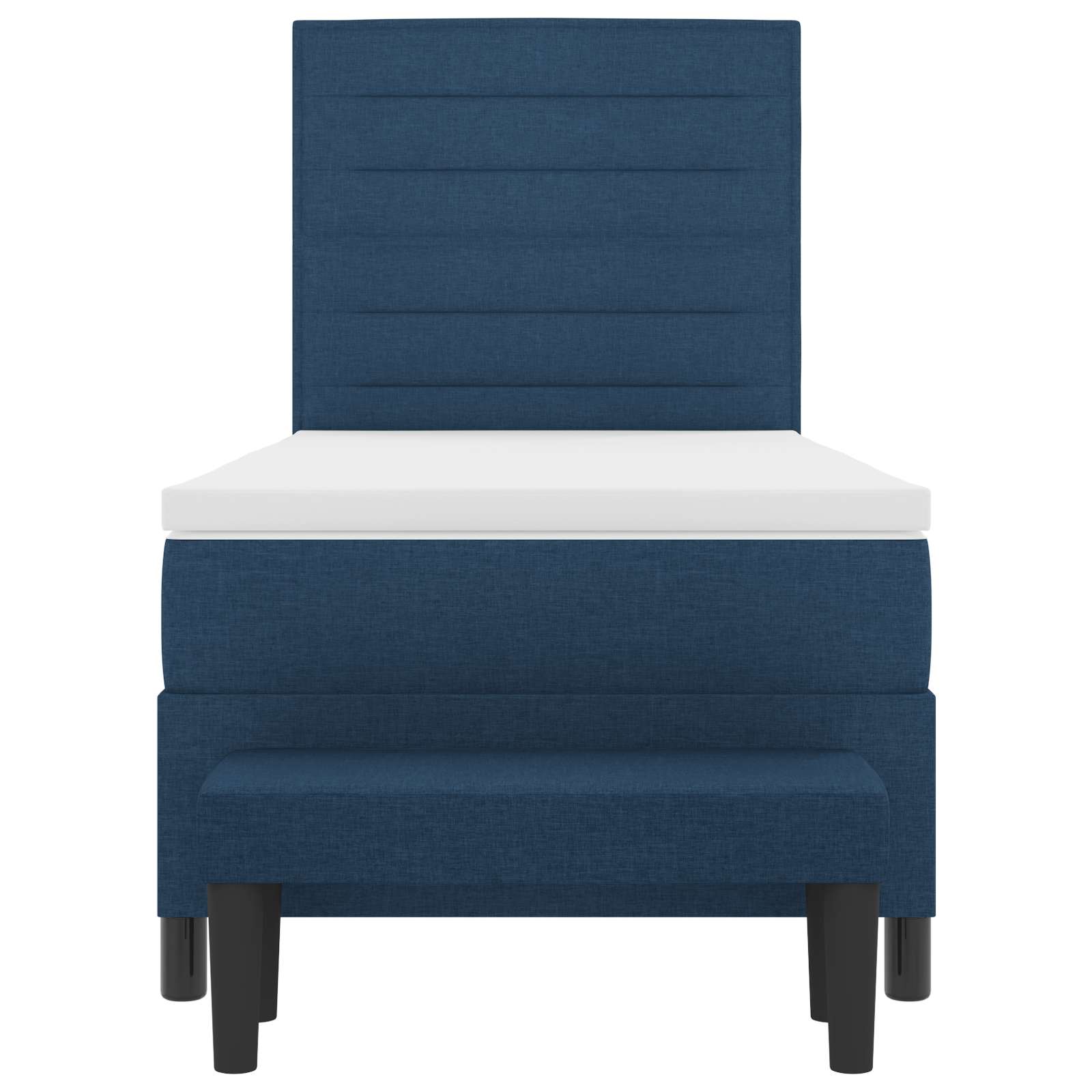 Letto a molle con testiera Blu 90 x 190 cm Tessuto | homemem39