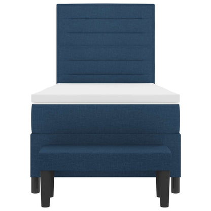 Letto a molle con testiera Blu 90 x 190 cm Tessuto | homemem39
