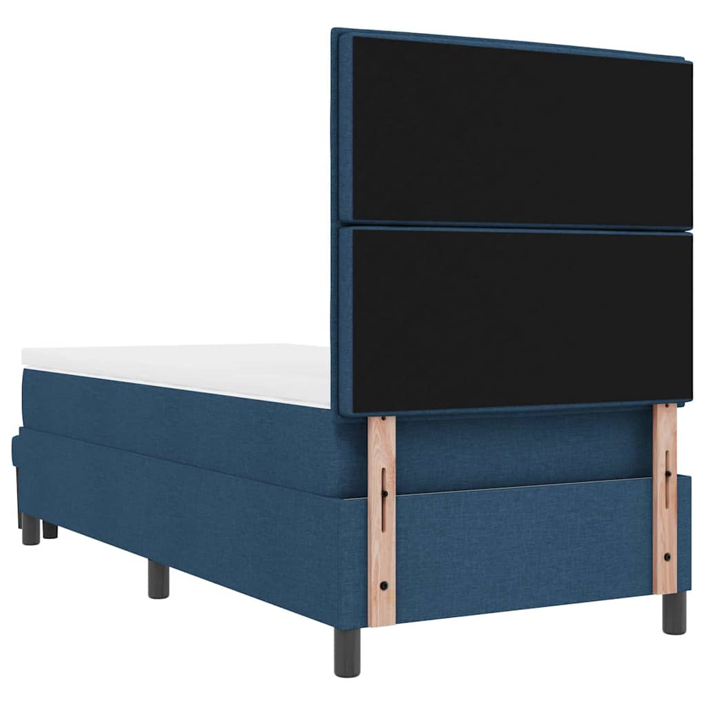 Letto a molle con testiera Blu 90 x 200 cm Tessuto | homemem39