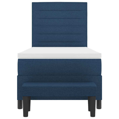 Letto a molle con testiera Blu 90 x 200 cm Tessuto | homemem39
