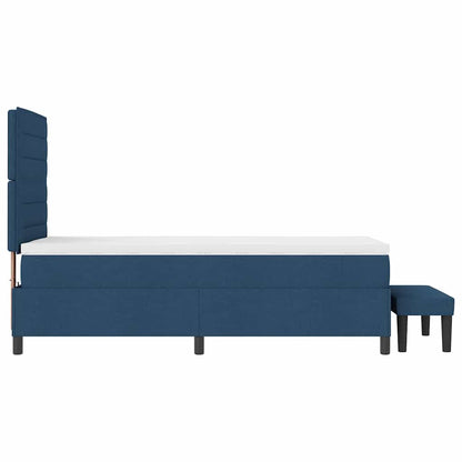 Letto a molle con testiera Blu 90 x 200 cm Tessuto | homemem39