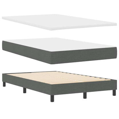 Letto a molle con testiera Grigio scuro 120 x 190 cm Tessuto | homemem39