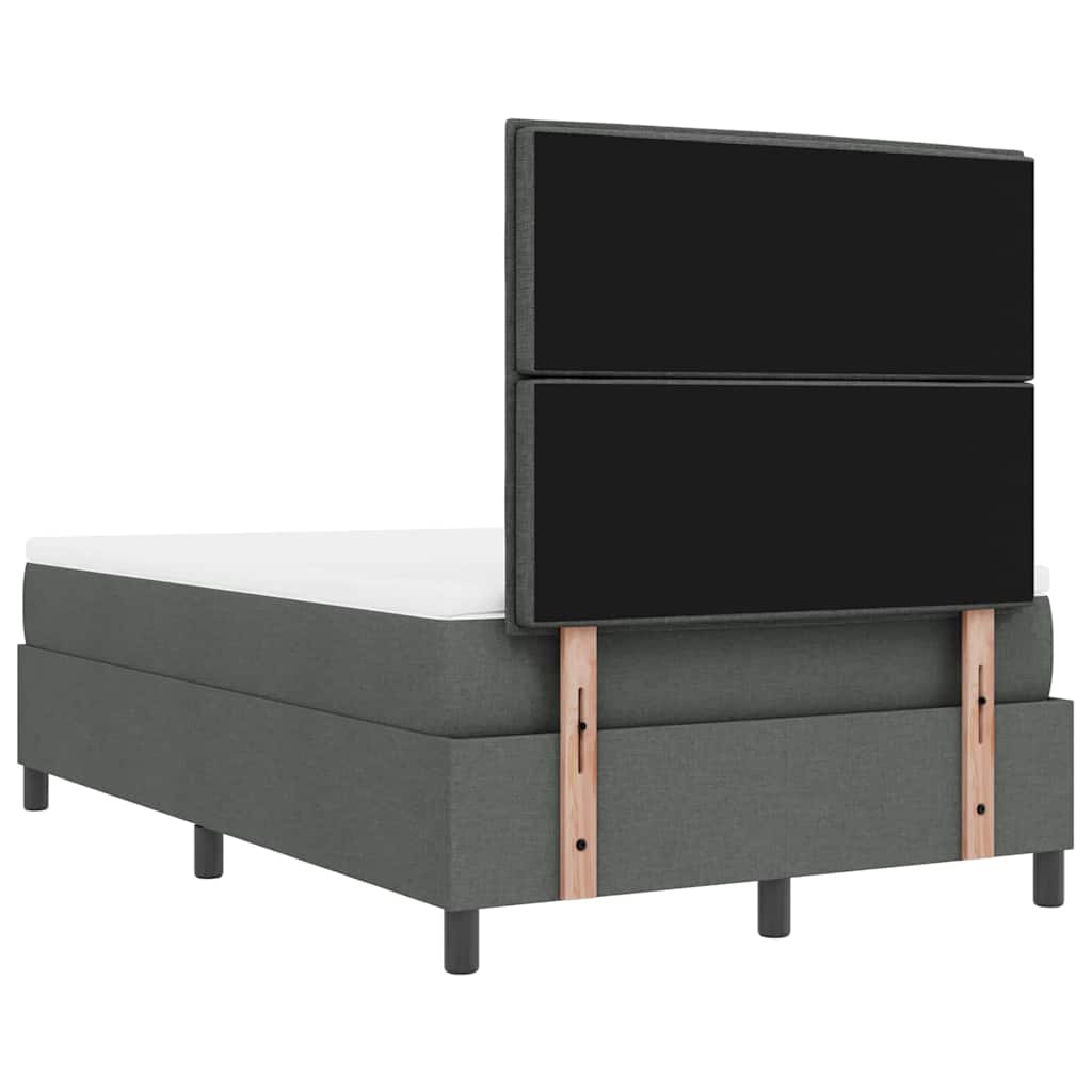 Letto a molle con testiera Grigio scuro 120 x 190 cm Tessuto | homemem39