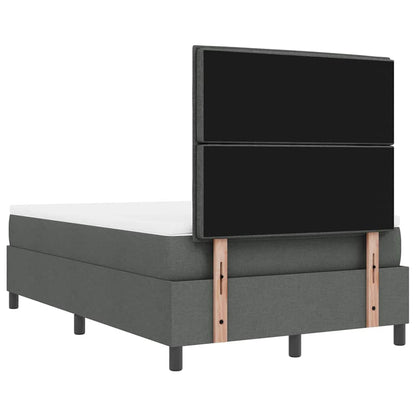 Letto a molle con testiera Grigio scuro 120 x 190 cm Tessuto | homemem39