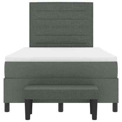 Letto a molle con testiera Grigio scuro 120 x 190 cm Tessuto | homemem39
