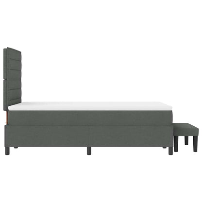 Letto a molle con testiera Grigio scuro 120 x 190 cm Tessuto | homemem39