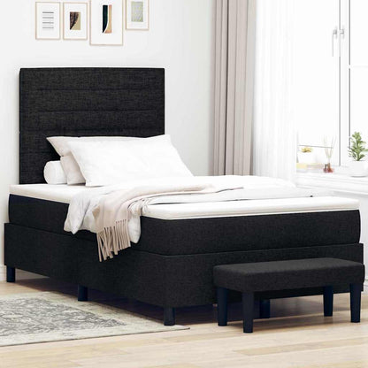 Letto a molle con testiera Nero 120 x 190 cm Tessuto | homemem39