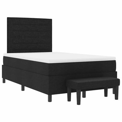 Letto a molle con testiera Nero 120 x 190 cm Tessuto | homemem39