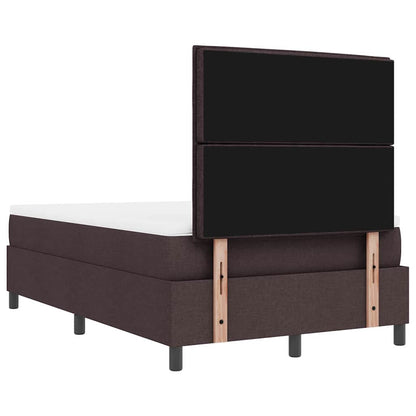 Letto a molle con testiera Marrone Scuro 120 x 190 cm Tessuto | homemem39