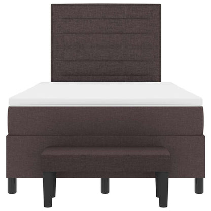 Letto a molle con testiera Marrone Scuro 120 x 190 cm Tessuto | homemem39