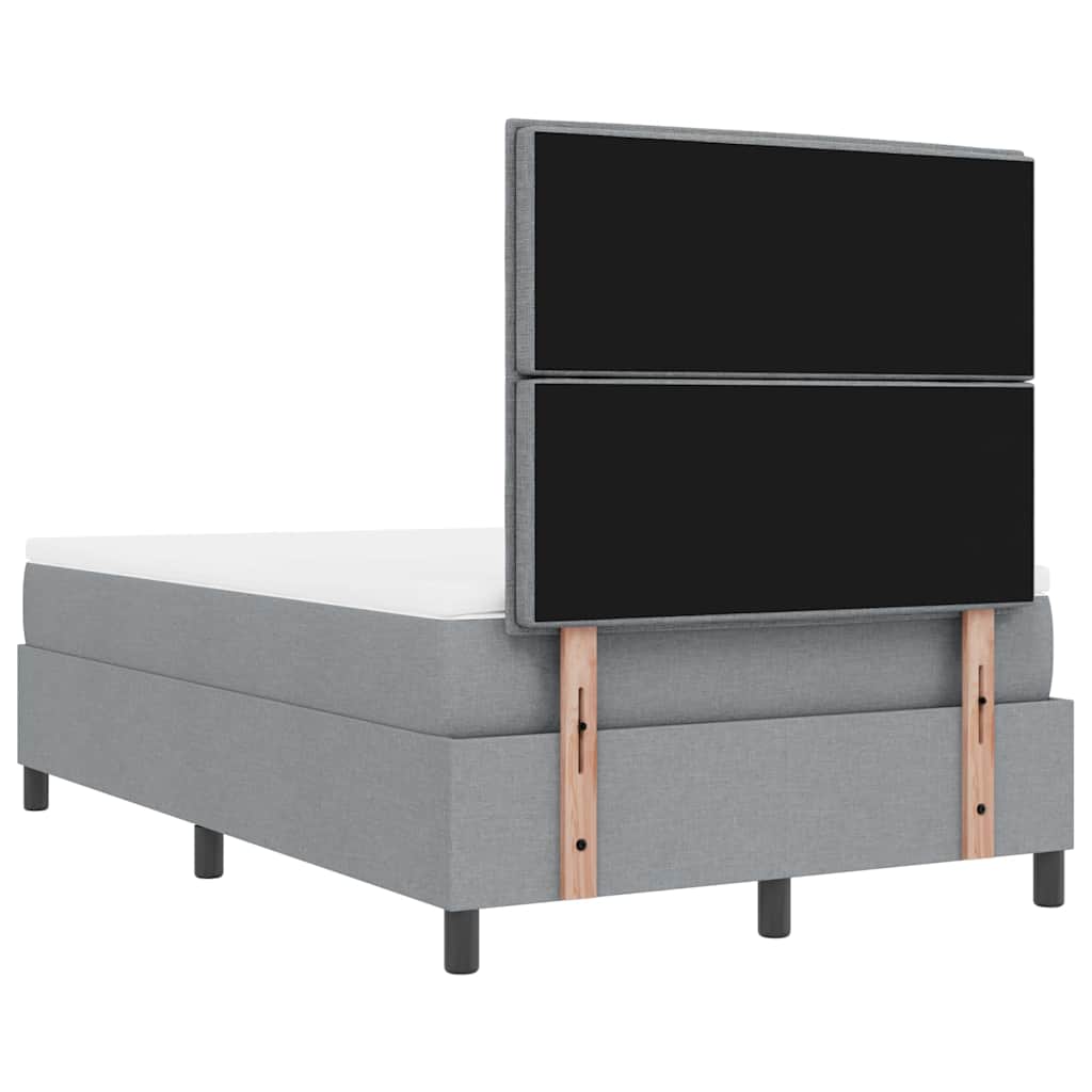 Letto a molle con cuscino Grigio chiaro 120 x 200 cm Tessuto | homemem39