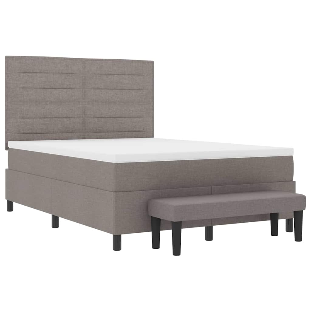 Letto a molle con testiera Talpa 140 x 190 cm Tessuto