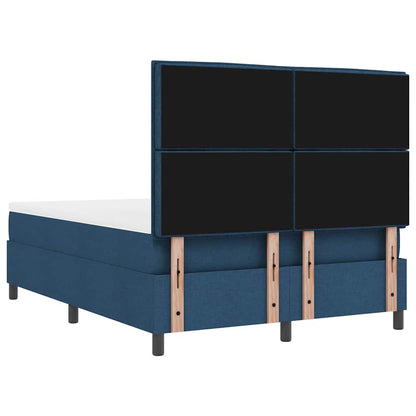 Letto a molle con testiera Blu 140 x 190 cm Tessuto | homemem39