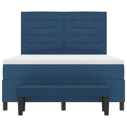 Letto a molle con testiera Blu 140 x 190 cm Tessuto | homemem39
