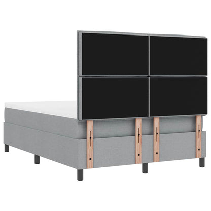 Letto a molle con testiera Grigio chiaro 140 x 200 cm Tessuto | homemem39