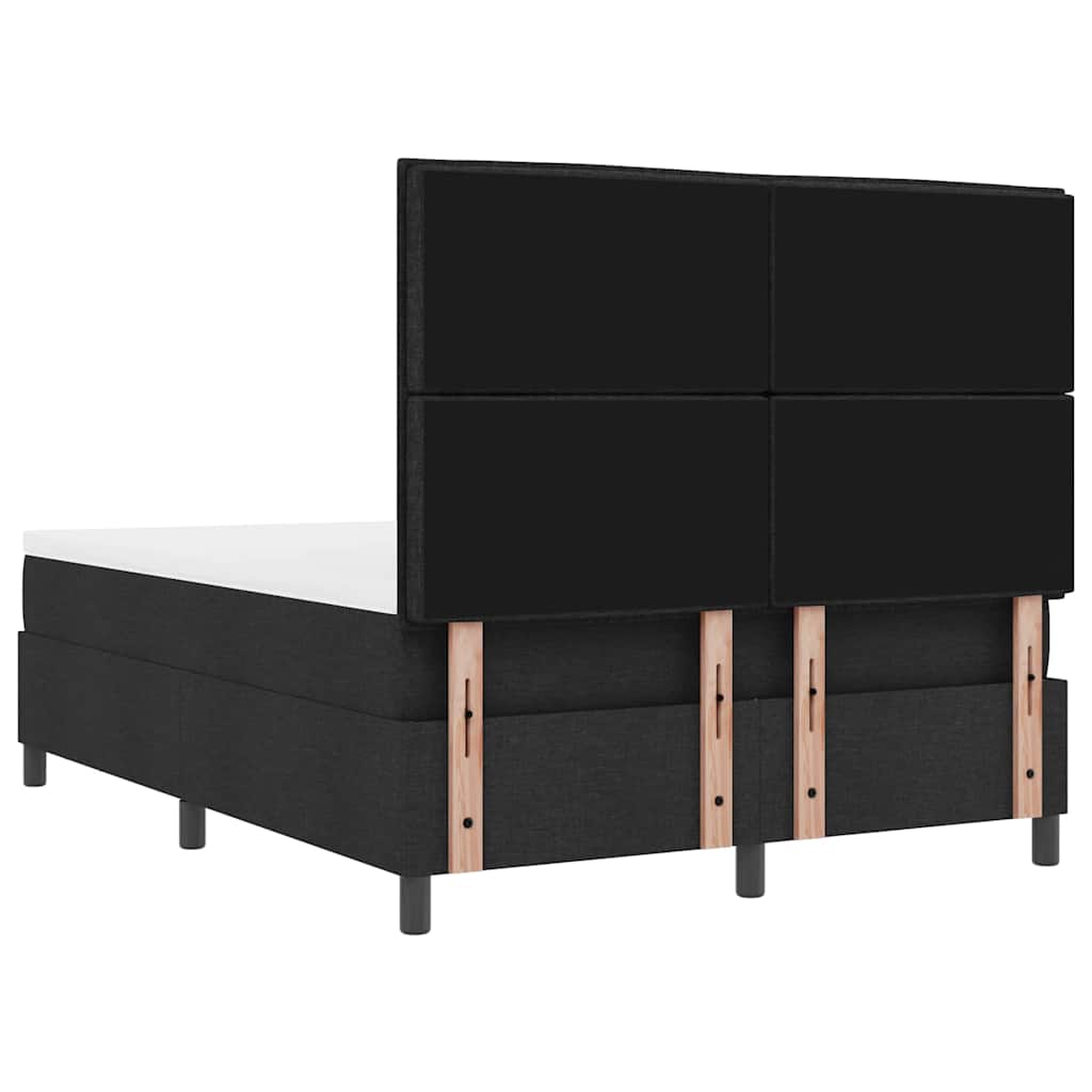 Letto a molle con testiera Nero 140 x 200 cm Tessuto | homemem39