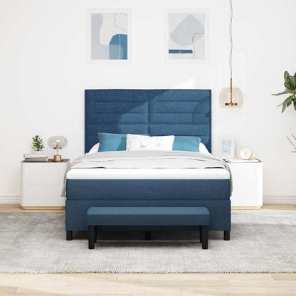Letto a molle con testiera Blu 140 x 200 cm Tessuto | homemem39