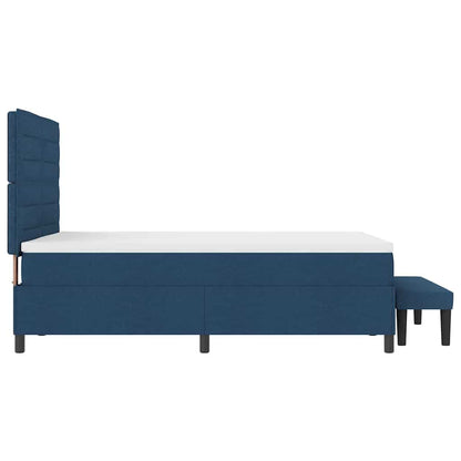 Letto a molle con testiera Blu 140 x 200 cm Tessuto | homemem39